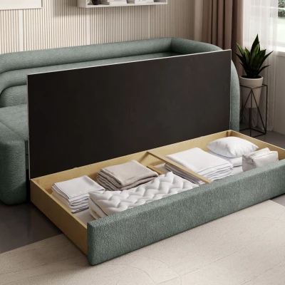 Schlafsofa 86x199 SLUROX - grün, rechts