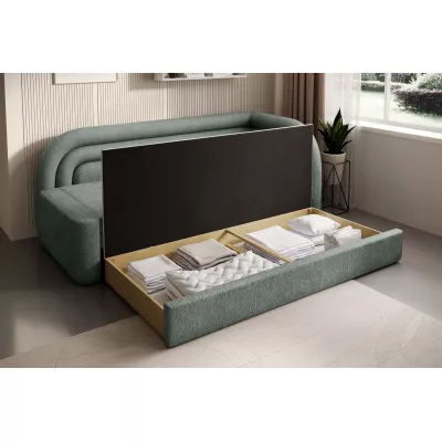Schlafsofa 86x199 SLUROX - grün, rechts