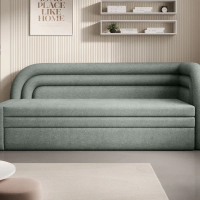 Schlafsofa 86x199 SLUROX - grün, rechts