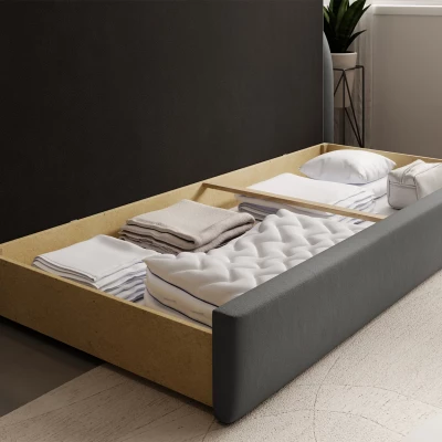 Schlafsofa 86x199 SLUROX - dunkelgrau, rechts
