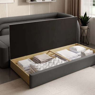 Schlafsofa 86x199 SLUROX - dunkelgrau, rechts
