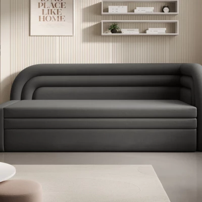 Schlafsofa 86x199 SLUROX - dunkelgrau, rechts
