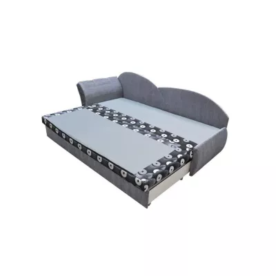 Schlafsofa mit Stauraum 80x180 RESTARA - rot/schwarz, rechts