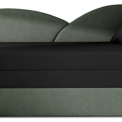 Schlafsofa mit Stauraum 80x180 RESTARA - schwarz/grau, rechts