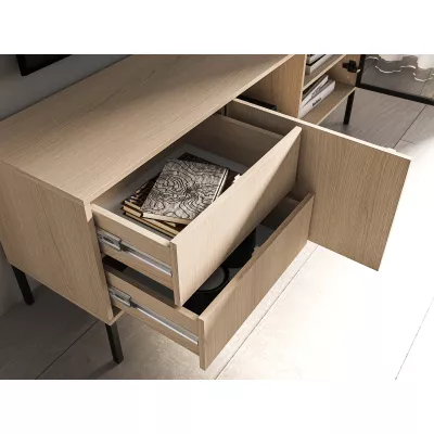 TV-Glasständer CALLISTA – Eiche
