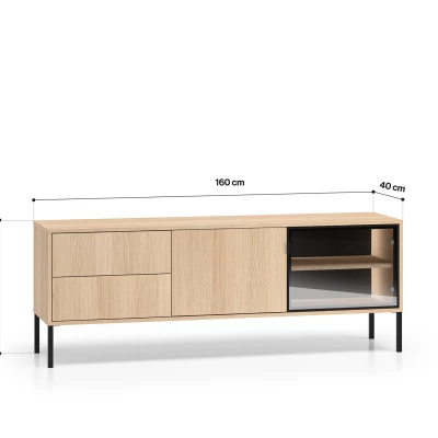 TV-Glasständer CALLISTA – Eiche