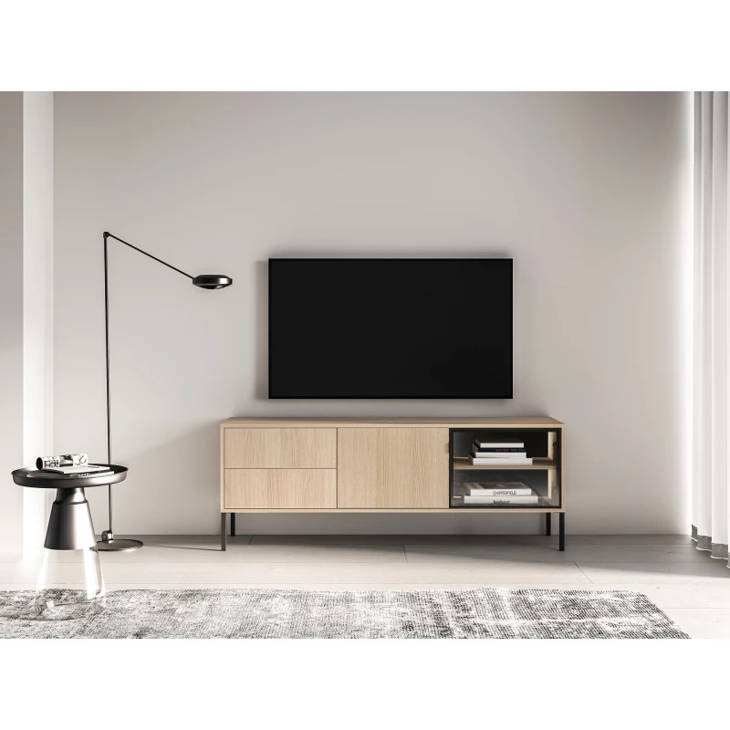 TV-Glasständer CALLISTA – Eiche