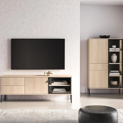 TV-Glasständer CALLISTA – Eiche