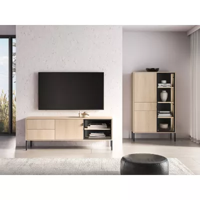 TV-Glasständer CALLISTA – Eiche