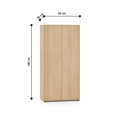 Kleiderschrank 92 cm INDIGO - Eiche