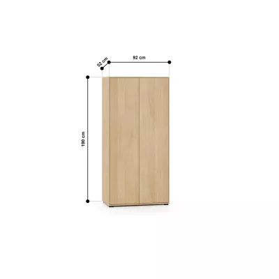 Kleiderschrank 92 cm INDIGO - Eiche