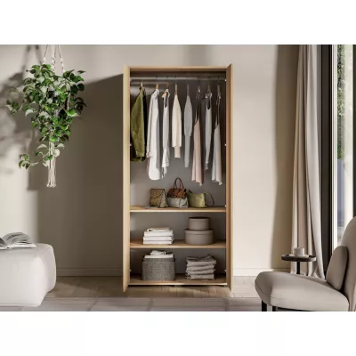 Kleiderschrank 92 cm INDIGO - Eiche