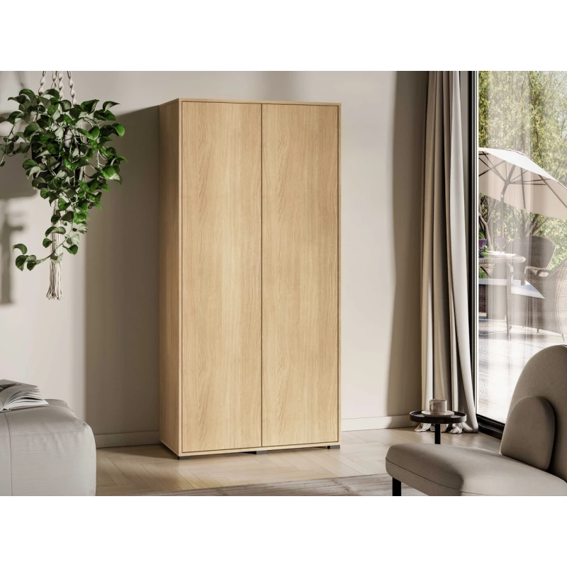 Kleiderschrank 92 cm INDIGO - Eiche