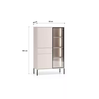 Glasvitrine CALLISTA - Kaschmir