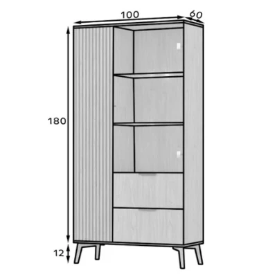 Glasvitrine ISADORA – handgefertigte Eiche