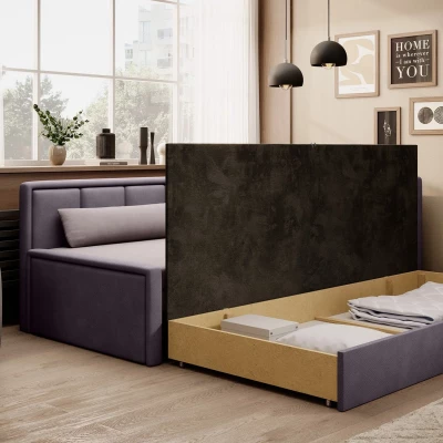 Schlafsofa mit Stauraum 75x200 SLORA - rosa / helllila, echtes Design