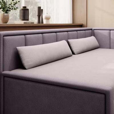 Schlafsofa mit Stauraum 75x200 SLORA - rosa / helllila, echtes Design