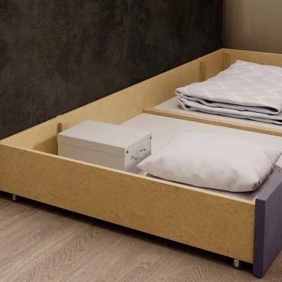Schlafsofa mit Stauraum 75x200 SLORA - rosa / helllila, echtes Design