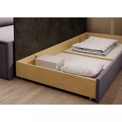 Schlafsofa mit Stauraum 75x200 SLORA - rosa / helllila, echtes Design