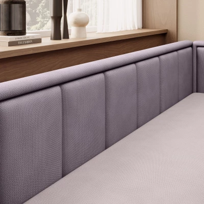 Schlafsofa mit Stauraum 75x200 SLORA - rosa / helllila, echtes Design