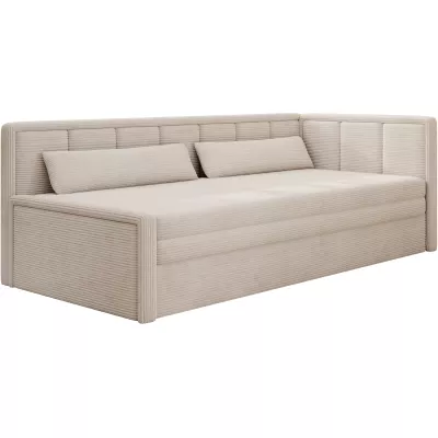 Schlafsofa mit Stauraum 75x200 SLORA - hellbeige, echtes Design