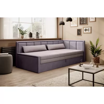 Schlafsofa mit Stauraum 75x200 SLORA - rosa / helllila, echtes Design