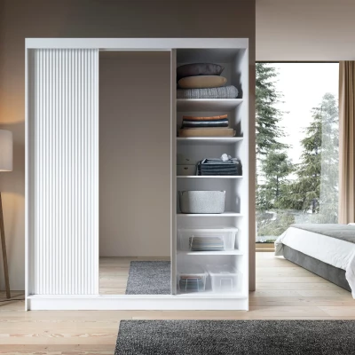 Spiegelschrank mit Schiebetüren, 180 cm, SELIORA – weiß