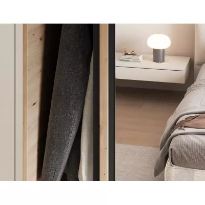Kleiderschrank mit Schiebetüren 120 cm ZORIANA – Eiche, handgefertigt