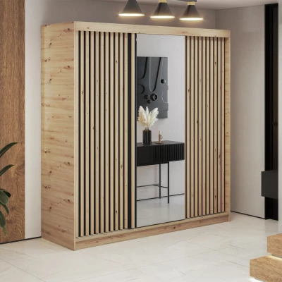 Kleiderschrank mit Schiebetüren 180 cm ZORIANA - Eichenholz