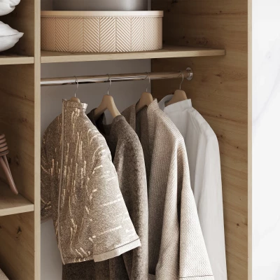 Kleiderschrank mit Schiebetüren 180 cm ZORIANA - Eichenholz
