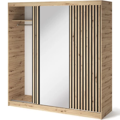 Kleiderschrank mit Schiebetüren 180 cm ZORIANA - Eichenholz