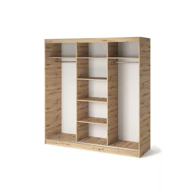 Kleiderschrank mit Schiebetüren 180 cm ZORIANA - Eichenholz
