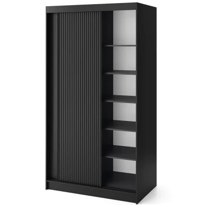 Kleiderschrank mit Schiebetüren 120 cm CALYPTRA - schwarz