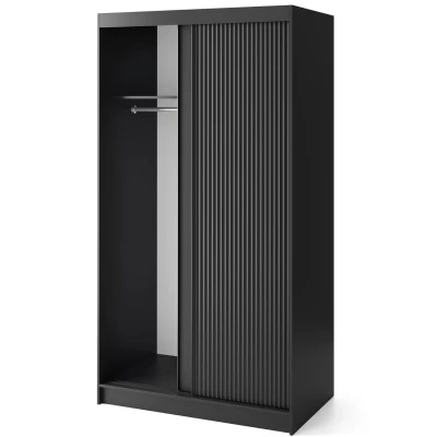 Kleiderschrank mit Schiebetüren 120 cm CALYPTRA - schwarz