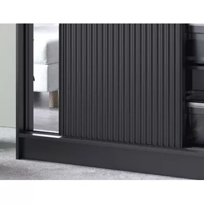 Spiegelschrank mit Schiebetüren 120 cm CALYPTRA - schwarz