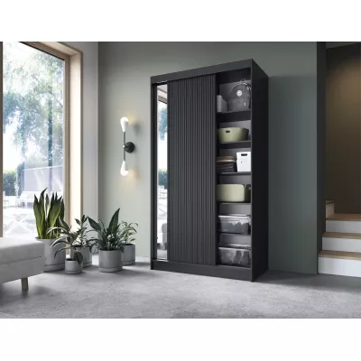 Spiegelschrank mit Schiebetüren 120 cm CALYPTRA - schwarz