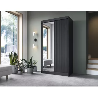 Spiegelschrank mit Schiebetüren 120 cm CALYPTRA - schwarz