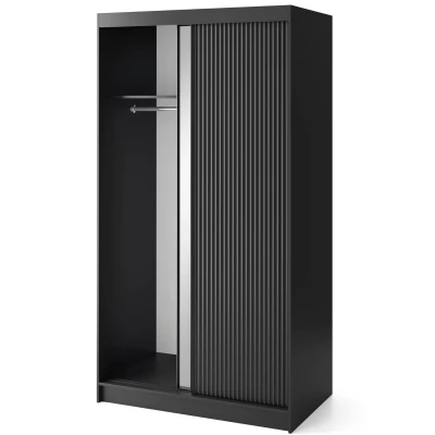 Spiegelschrank mit Schiebetüren 120 cm CALYPTRA - schwarz