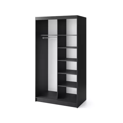 Spiegelschrank mit Schiebetüren 120 cm CALYPTRA - schwarz