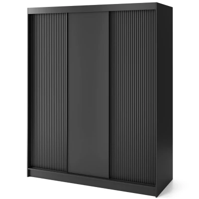 Kleiderschrank mit Schiebetüren 180 cm CALYPTRA - schwarz