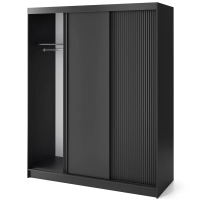 Kleiderschrank mit Schiebetüren 180 cm CALYPTRA - schwarz
