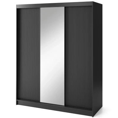Spiegelschrank mit Schiebetüren, 180 cm, CALYPTRA – schwarz