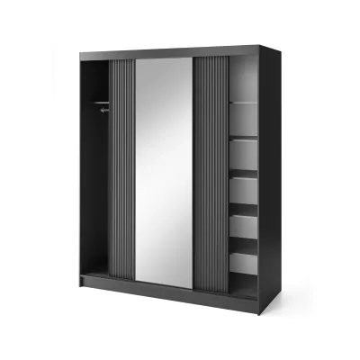 Spiegelschrank mit Schiebetüren, 180 cm, CALYPTRA – schwarz