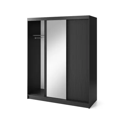 Spiegelschrank mit Schiebetüren, 180 cm, CALYPTRA – schwarz