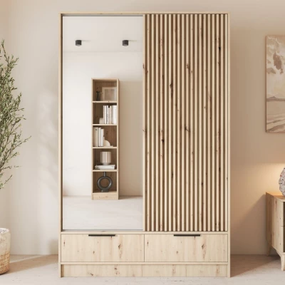 Spiegelschrank 120 cm HELIORA – Eiche, handgefertigt