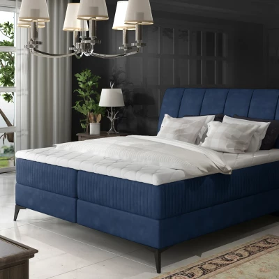 Kontinentales Bett mit Stauraum 180x200 MODRIVA - hellblau