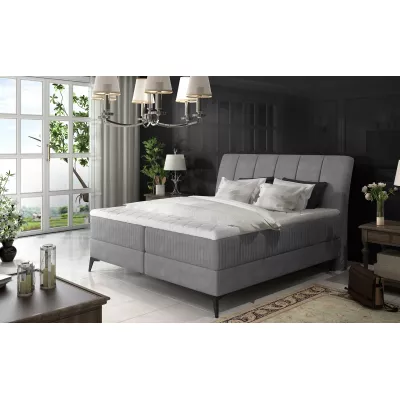 Kontinentales Bett mit Stauraum 180x200 MODRIVA - grau 2