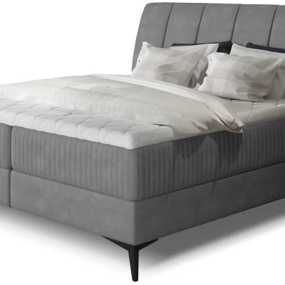 Kontinentales Bett mit Stauraum 180x200 MODRIVA - grau 2