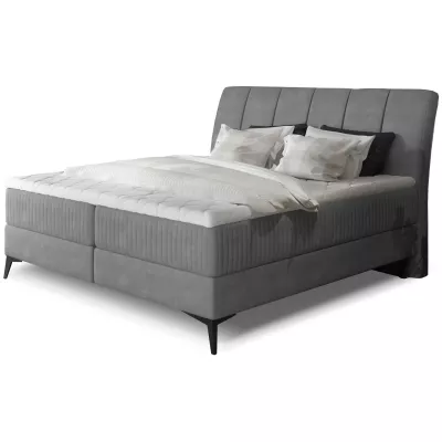 Kontinentales Bett mit Stauraum 180x200 MODRIVA - grau 2