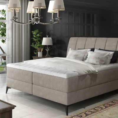 Kontinentales Bett mit Stauraum 180x200 MODRIVA - beige